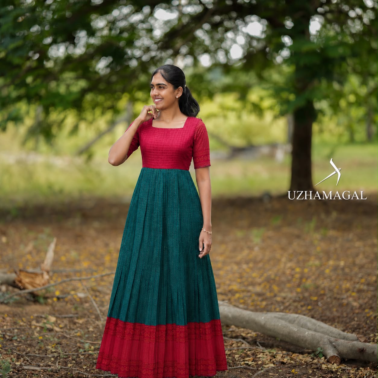 ROSY GREEN ETHNIC MAXI