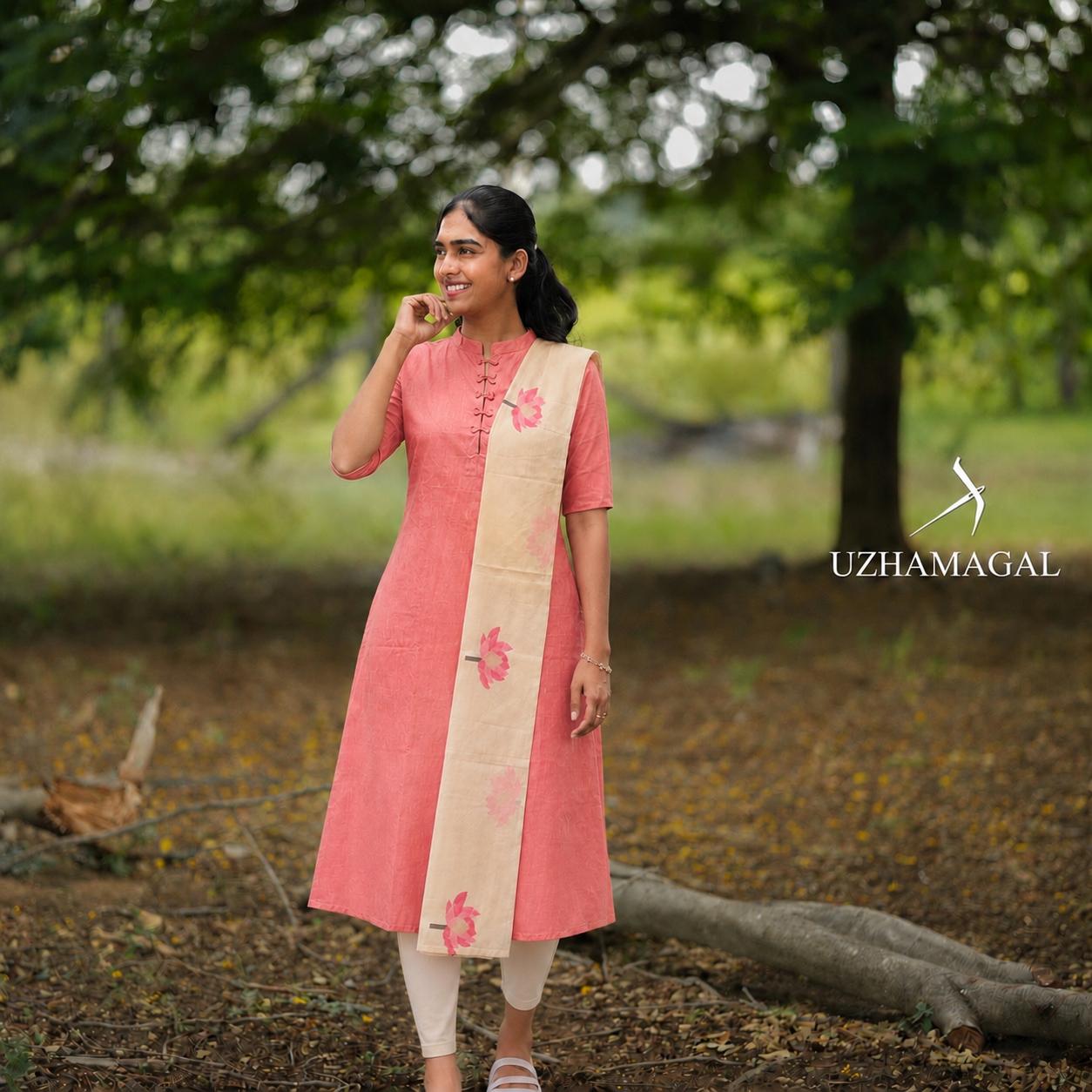PINK AURA TOP & DUPATTA