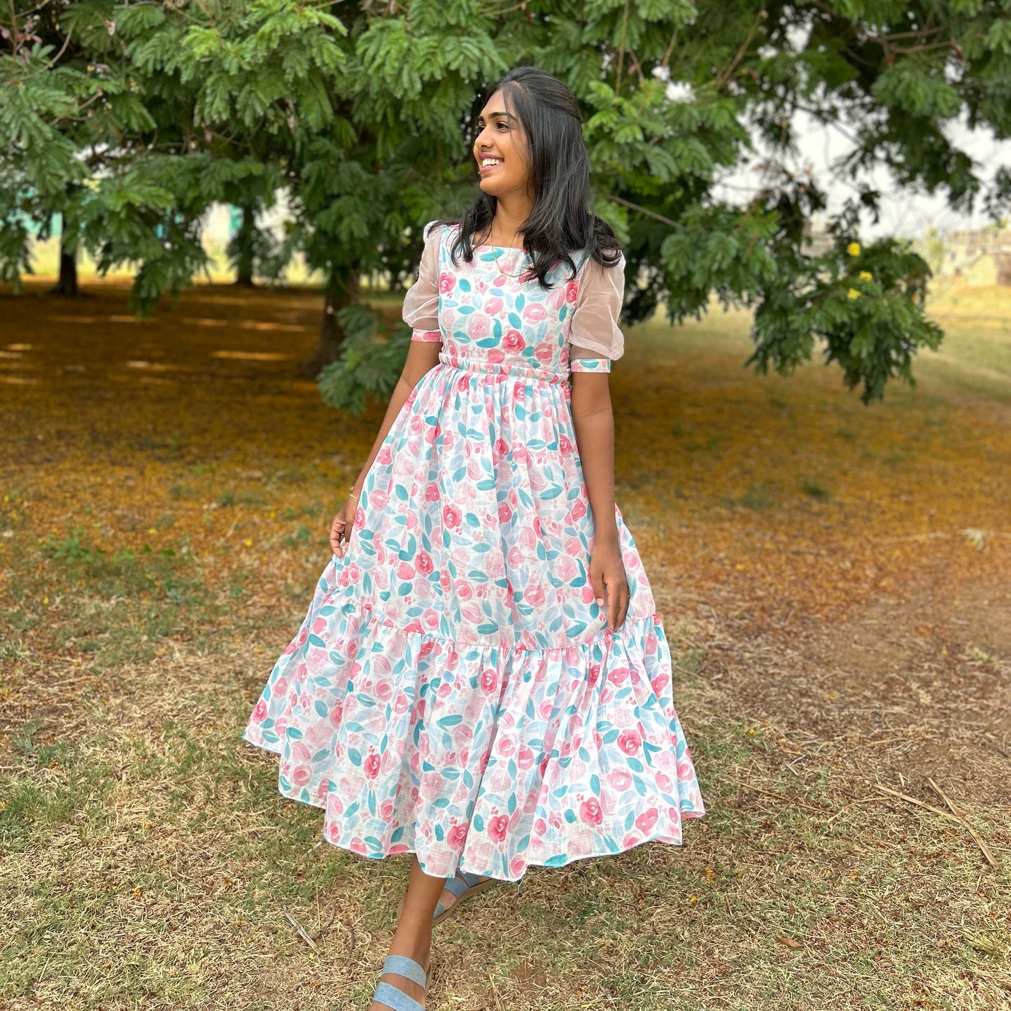 Garden of pastel maxi