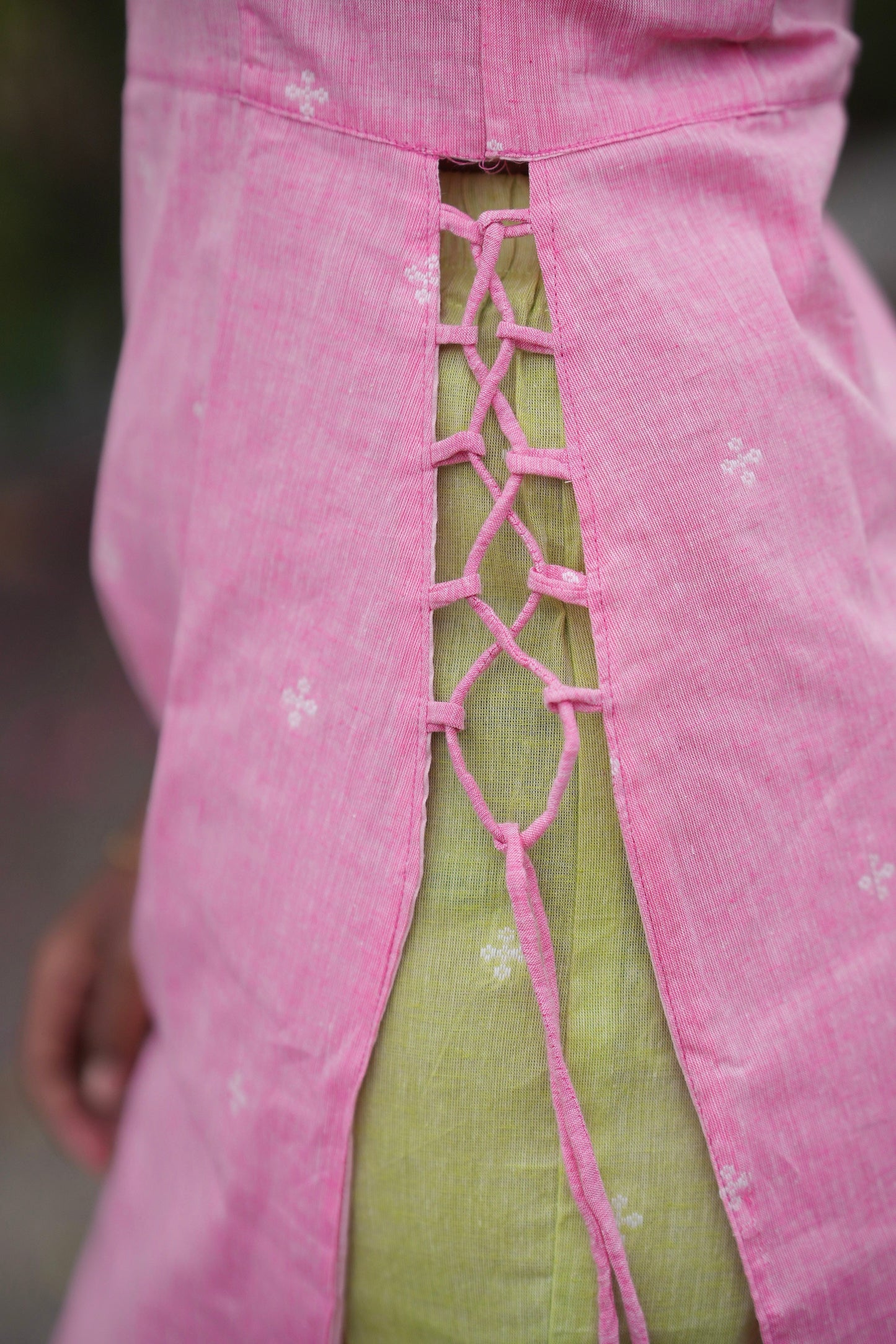 Pink guva kurti set