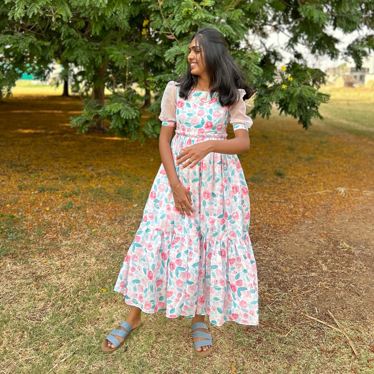 Garden of pastel maxi
