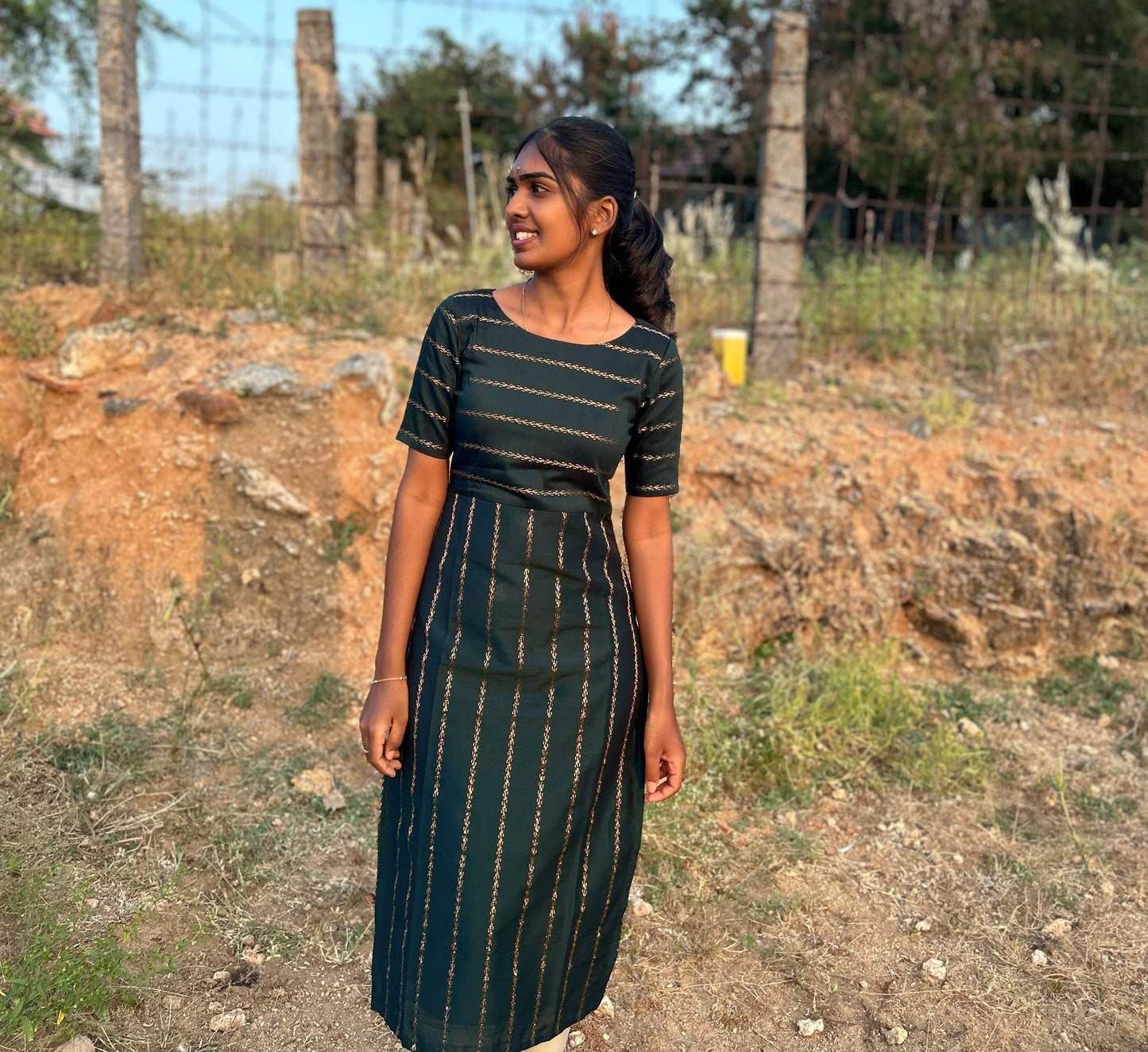 Emerald Elegance kurti