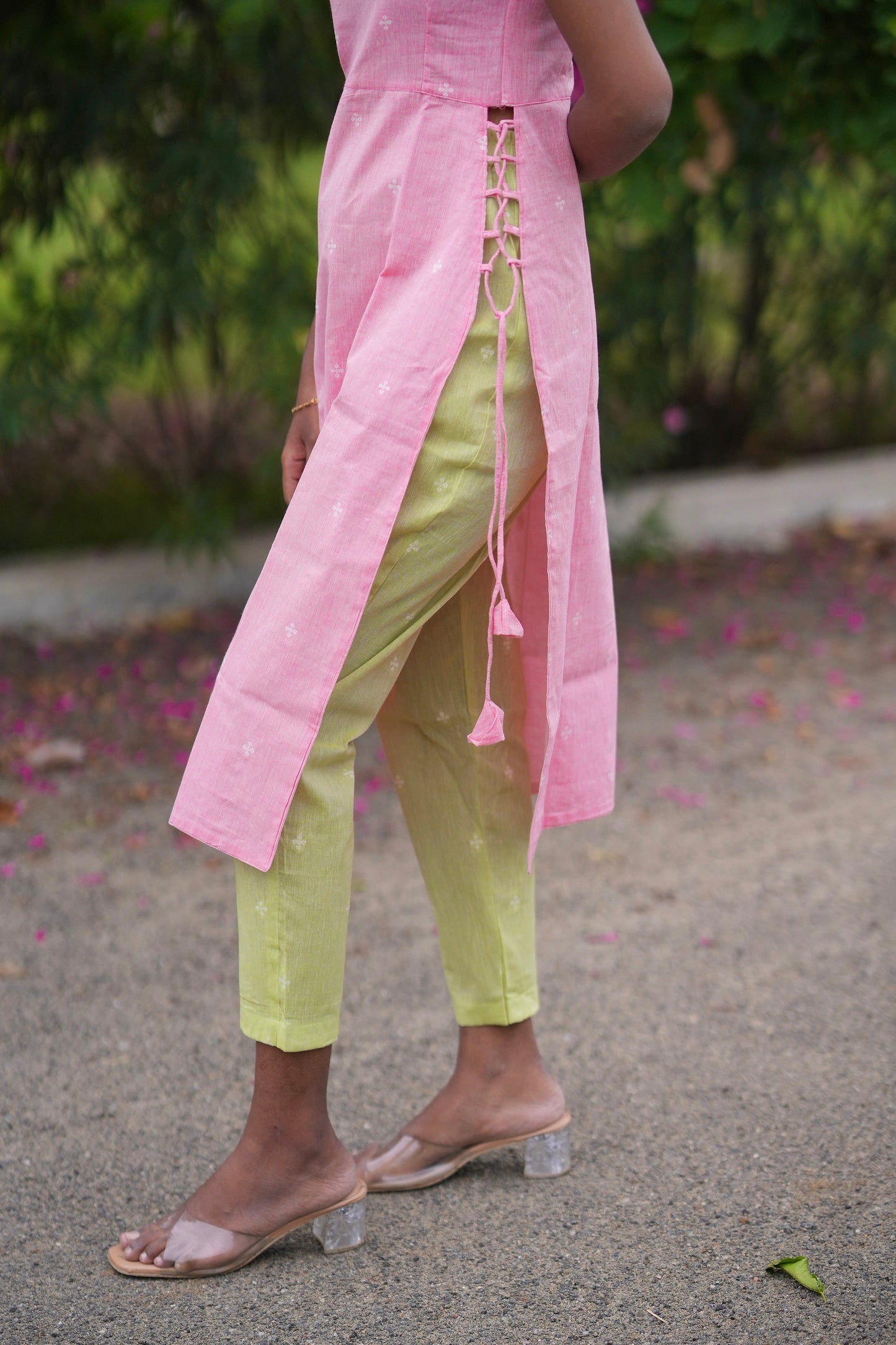 Pink guva kurti set