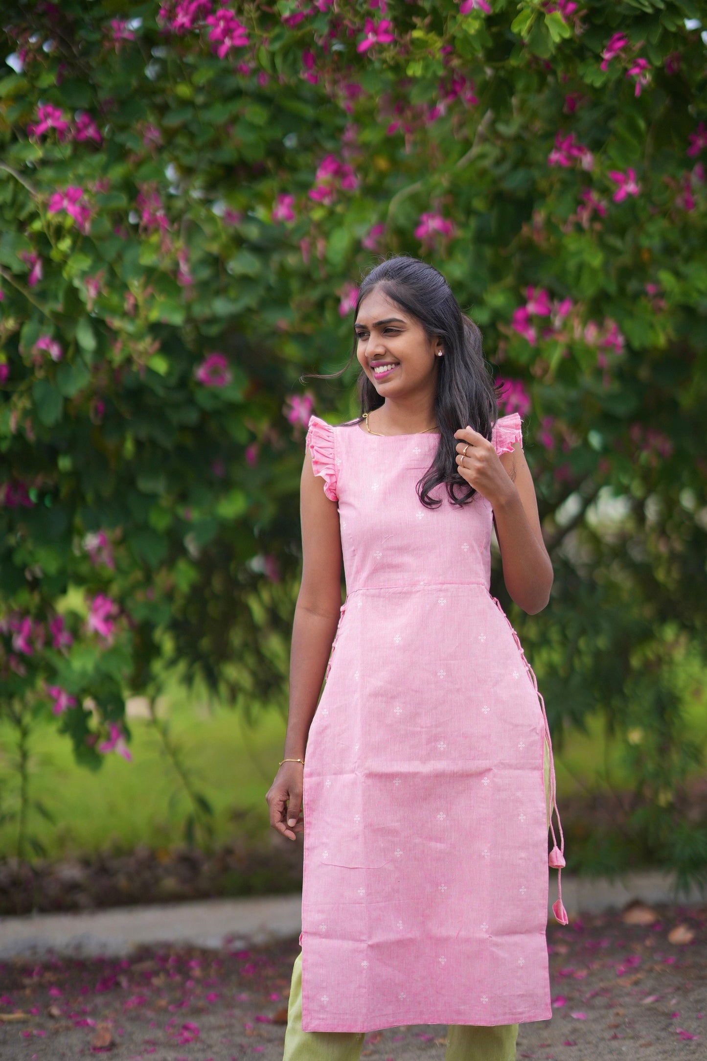 Pink guva kurti set