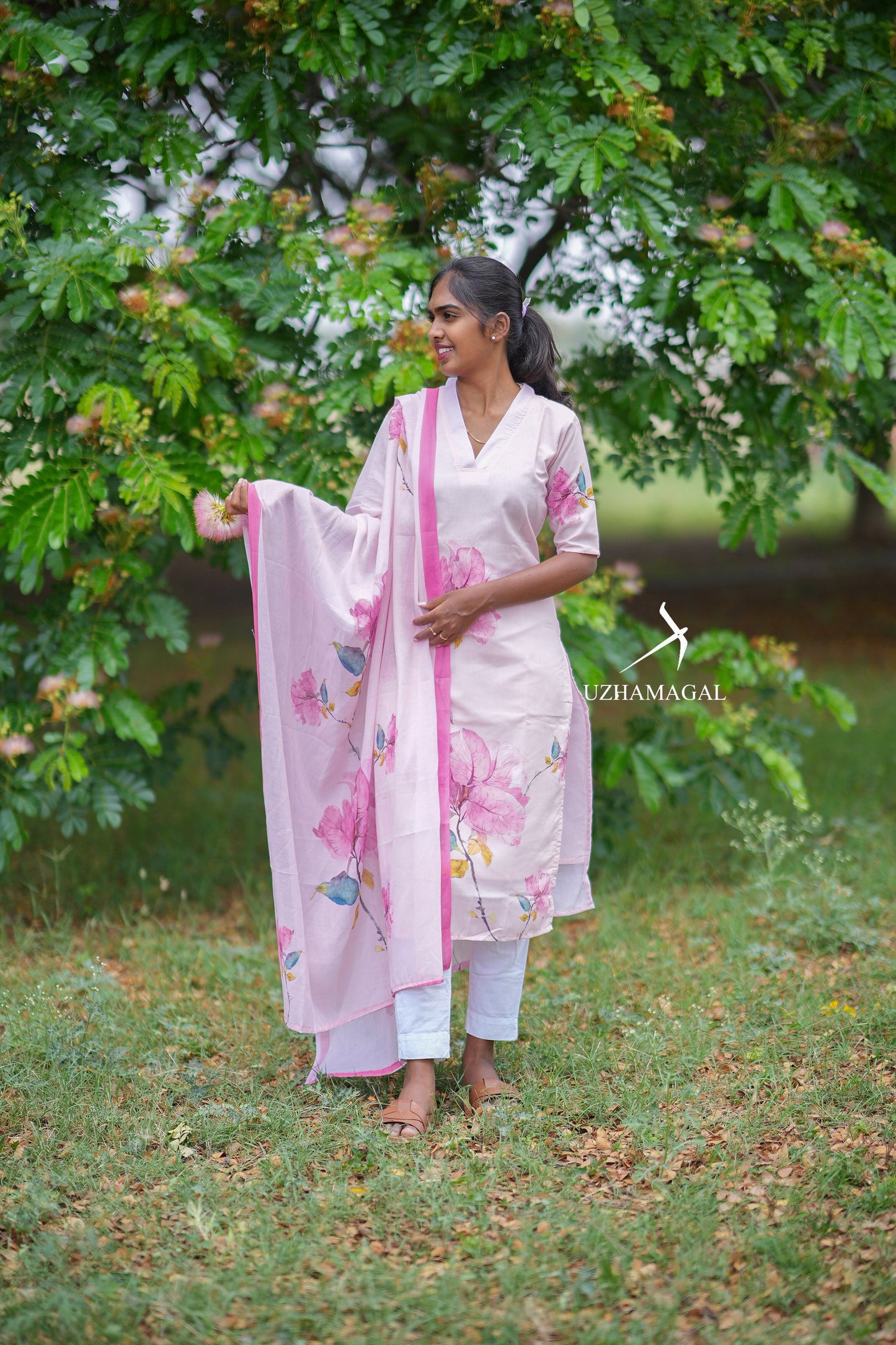 Candy baby pink top & dupatta