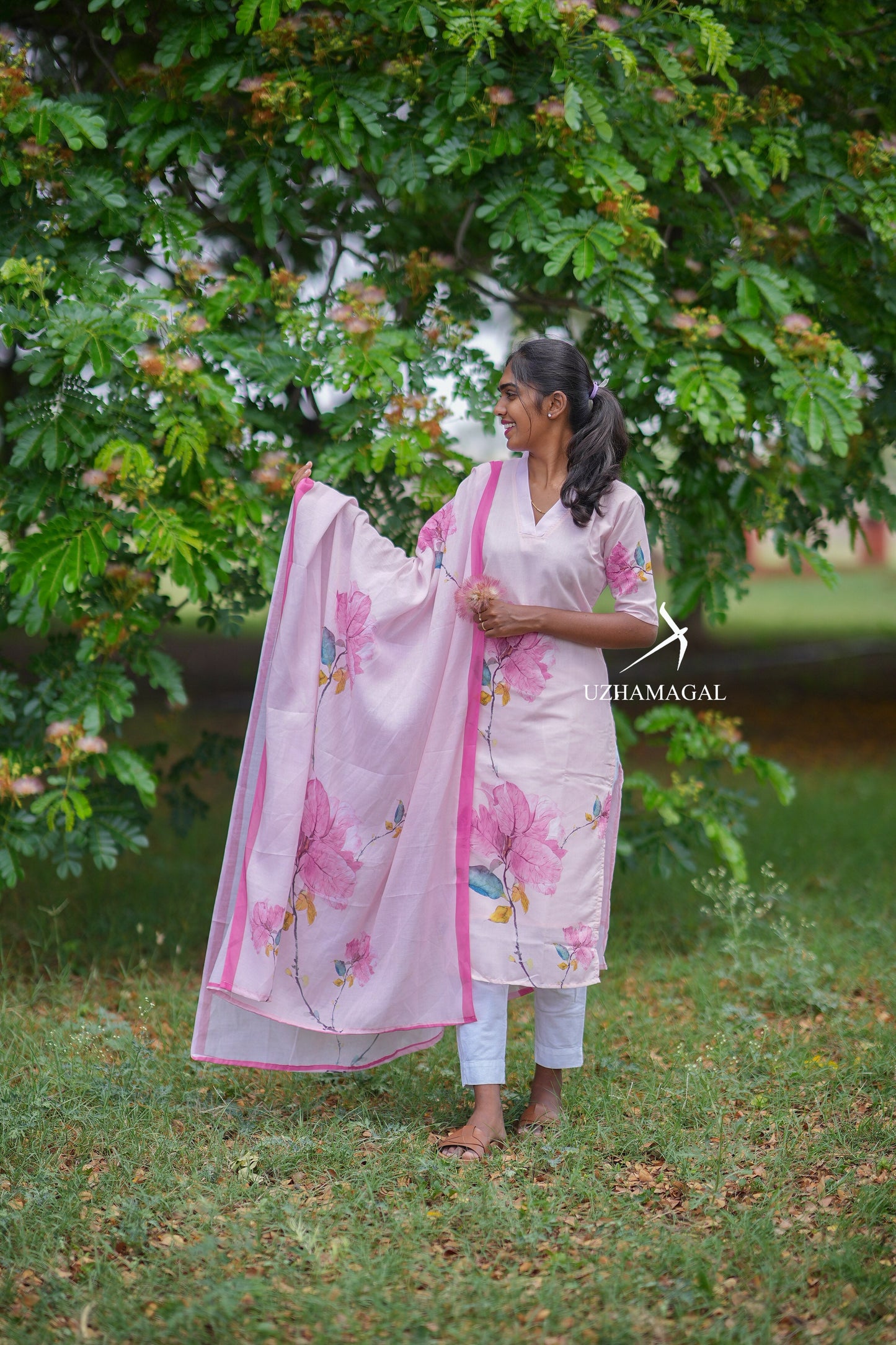 Candy baby pink top & dupatta