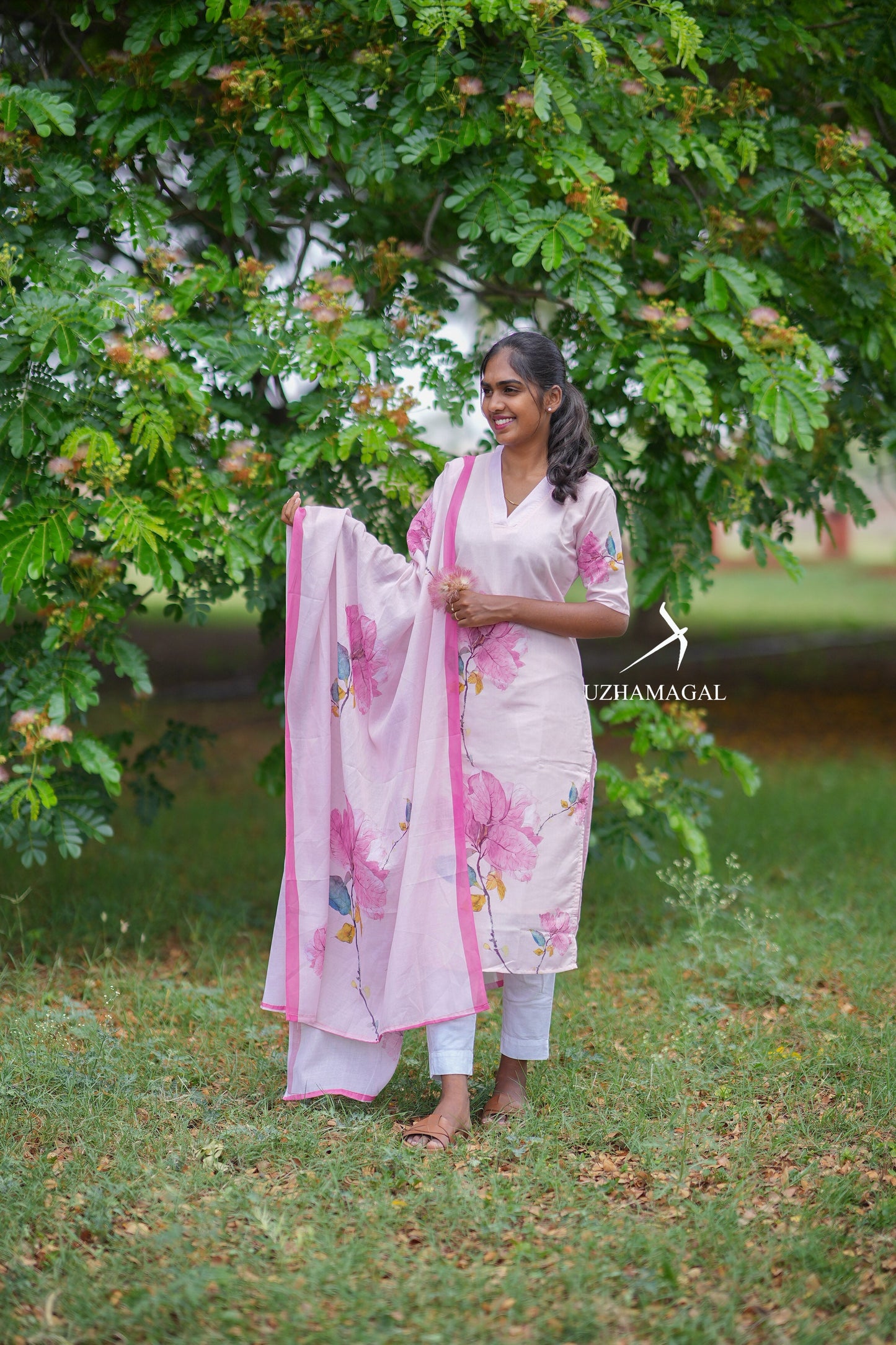 Candy baby pink top & dupatta