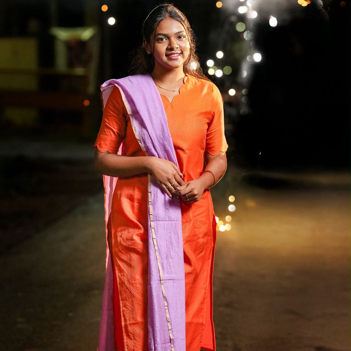 ORANGE PALLETE TOP & DUPATTA