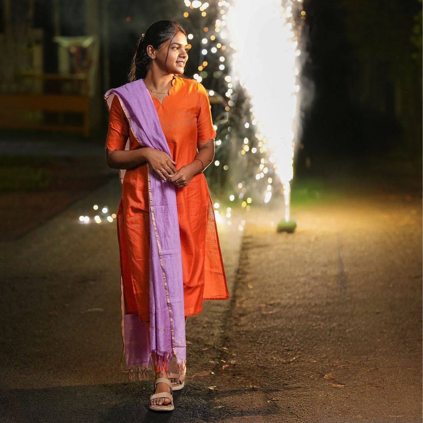ORANGE PALLETE TOP & DUPATTA
