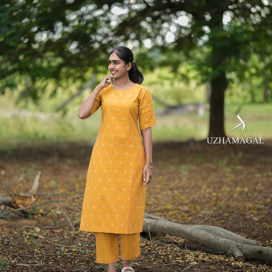 YELLOW KURTI AND & PANT