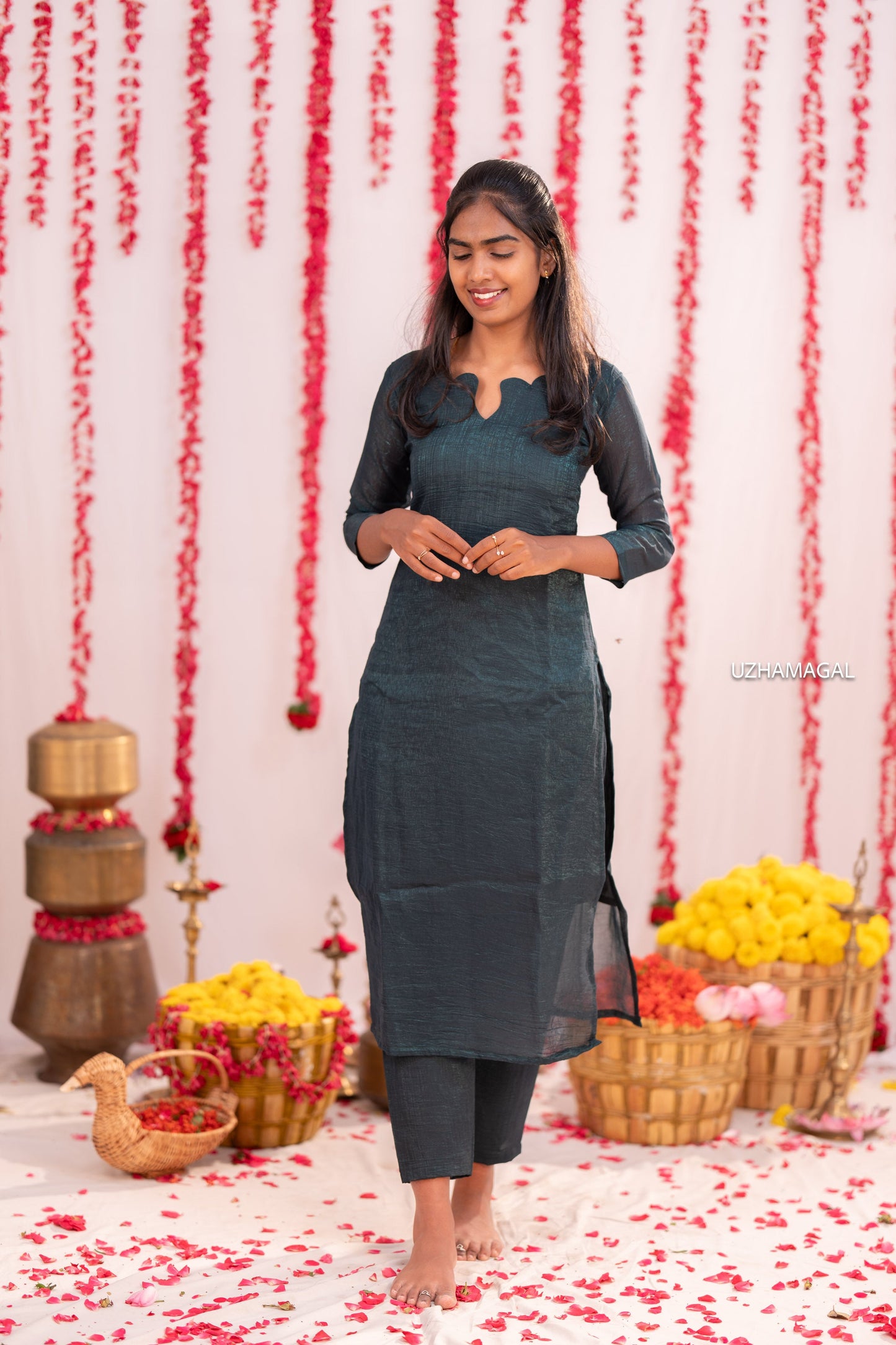 Green wood TOP & PANT