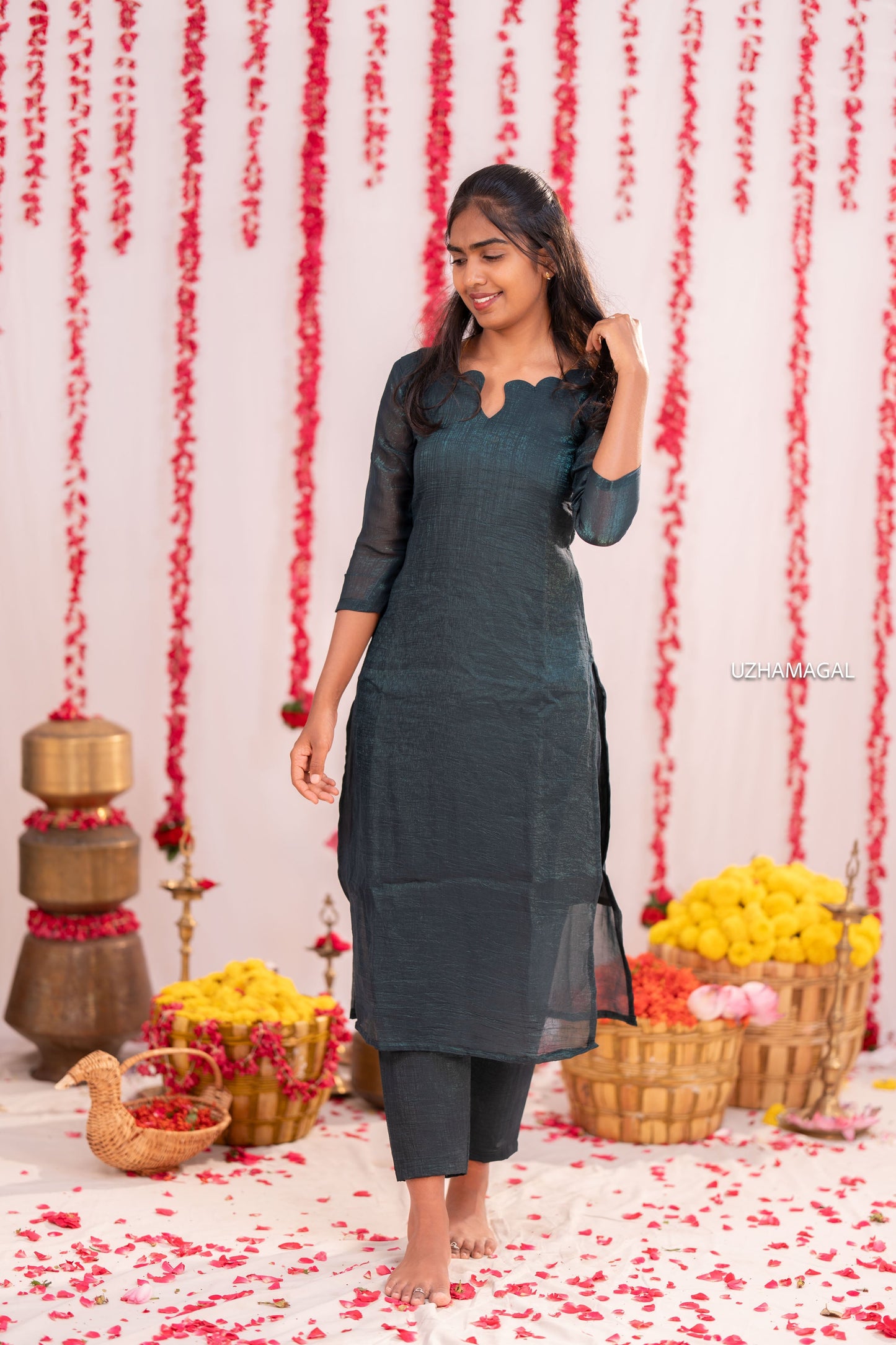 Green wood TOP & PANT
